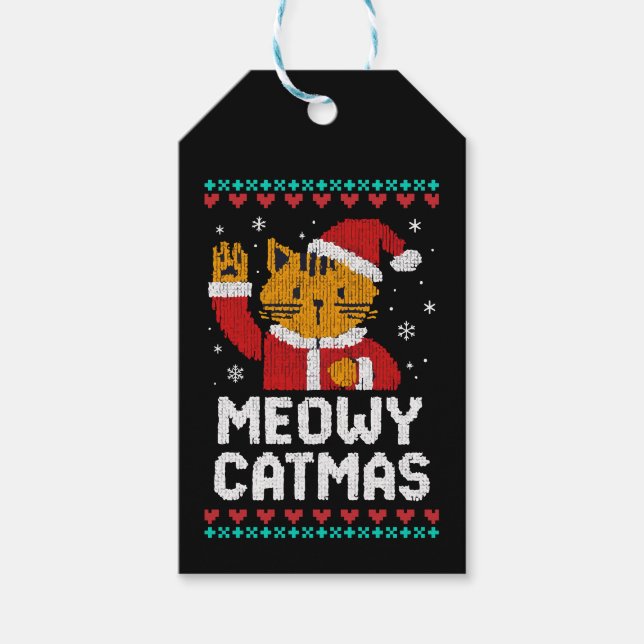 Meowy Catmas Presentetikett (Framsidan)