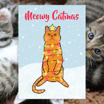 Meowy catmas pucko lustig jultomte ljus julkort<br><div class="desc">Ljug på ett ansikte med det här konstiga orangen juljapp och helgdag kort! - Klick bara för att anpassa denna utformning 🔥 Mina löften - den här utformningen har ett unikt hand plockade inslag (dra mig tillbaka!) - det är designat med er i åtanke 🙏 Tack för att ni stöder...</div>