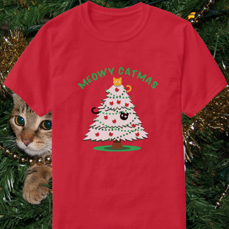 Meowy Catmas | Roliga julgranskatter T Shirt