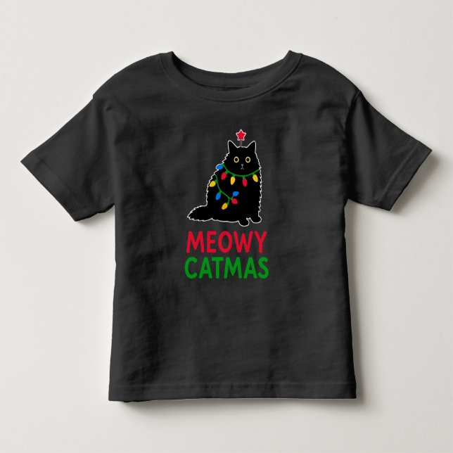 Meowy Catmas T Shirt (Framsida)