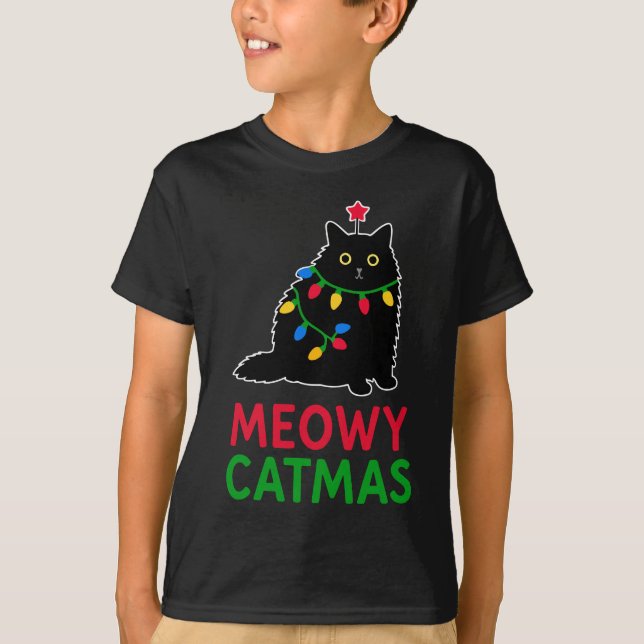 Meowy Catmas T Shirt (Framsida)