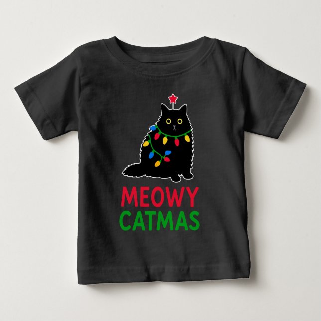 Meowy Catmas T Shirt (Framsida)