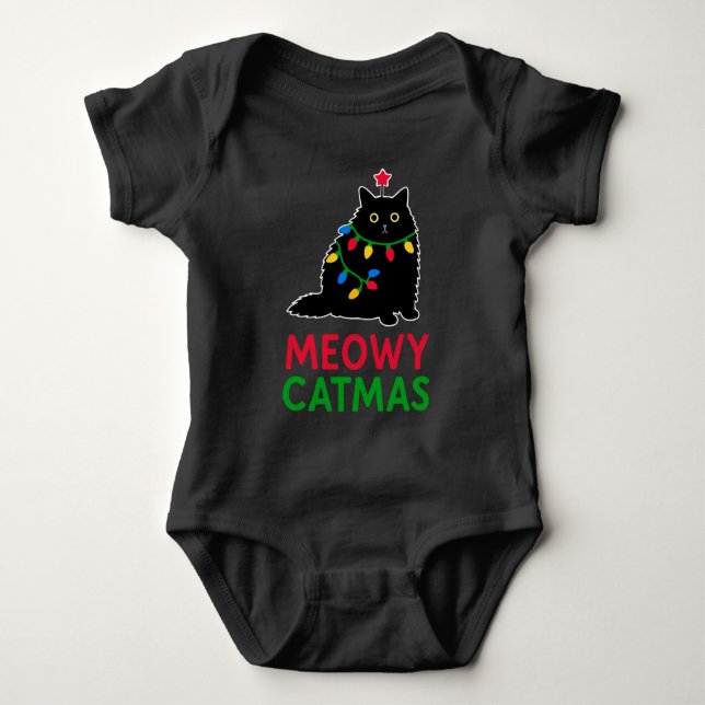 Meowy Catmas T Shirt (Framsida)