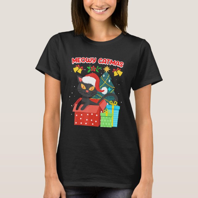 Meowy Catmas T Shirt (Framsida)