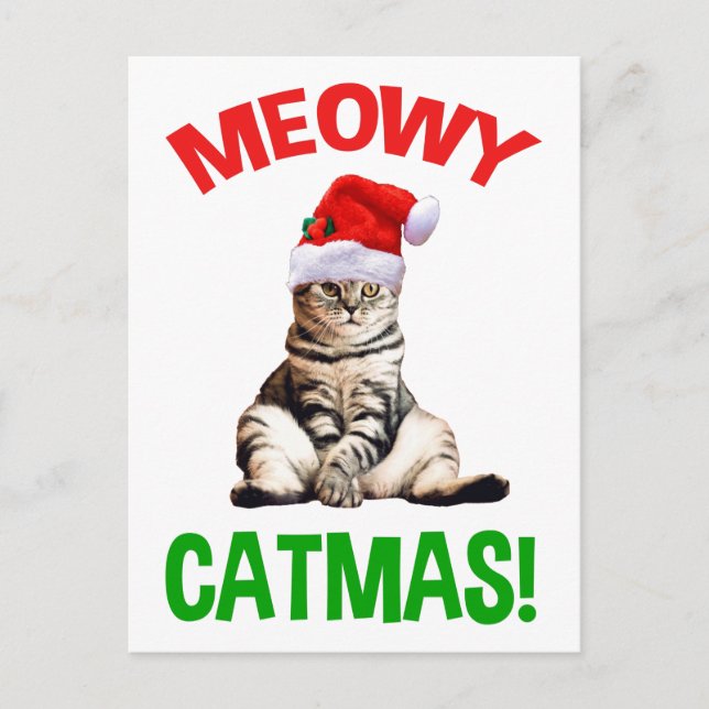 Meowy Catmas! Vykort (Framsida)