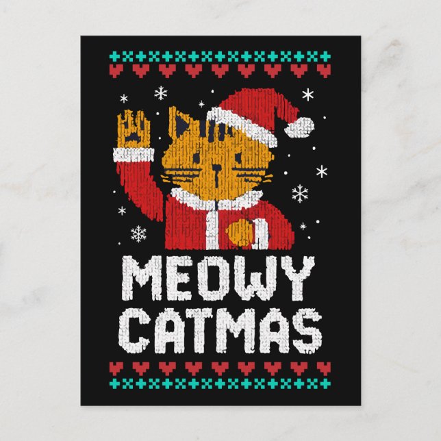 Meowy Catmas Vykort (Framsida)