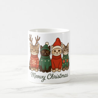 Meowy Christmas Cozy Cat Mug Kaffemugg