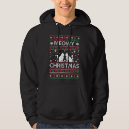 Meowy christmas - ful julafton hoodie