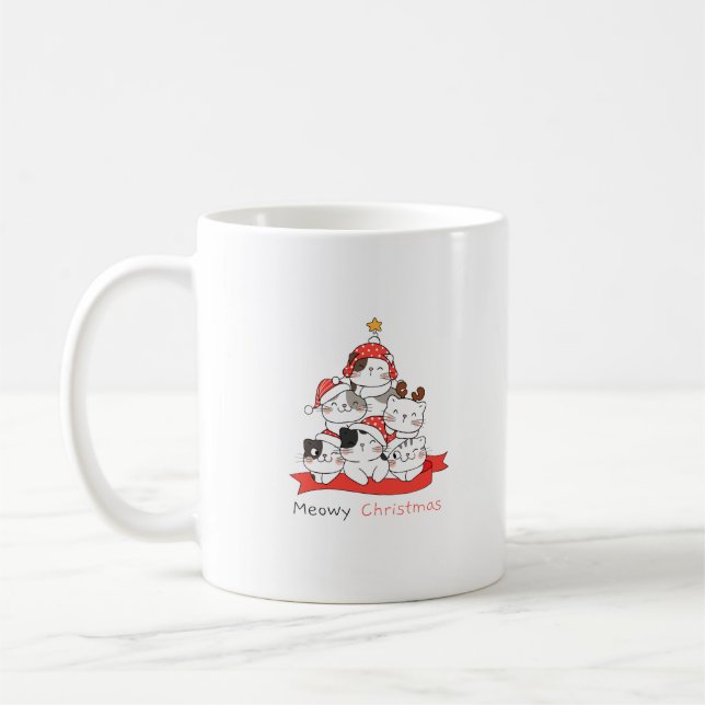 meowy christmas kaffemugg (Vänster)
