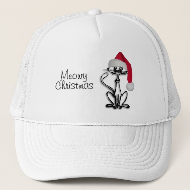 Meowy Christmas Kitty Cat Hat Keps (Framsida)