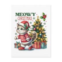 Meowy christmas-kort