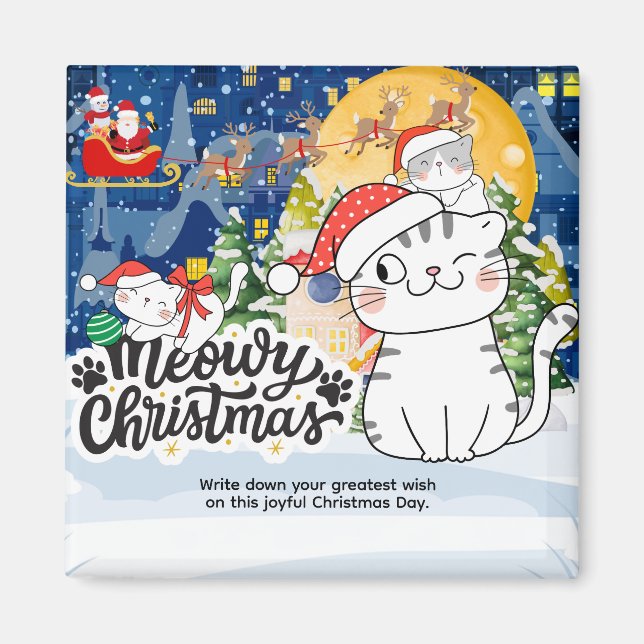 Meowy Christmas Magnet (Framsidan)