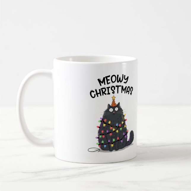 Meowy Christmas Mug Kaffemugg (Vänster)