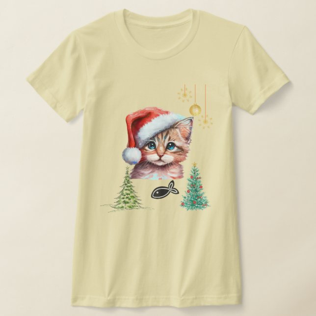 Meowy Christmas! T Shirt (Laydown)