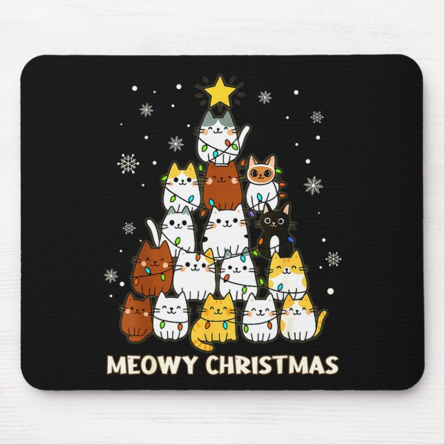 Meowy Christmas Tree Merry Catmas Cat Lover For Me Musmatta (Framsidan)