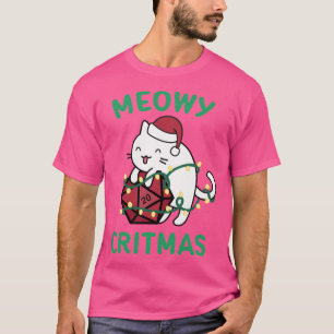 Meowy Critmas Dnd jul Cat T Shirt