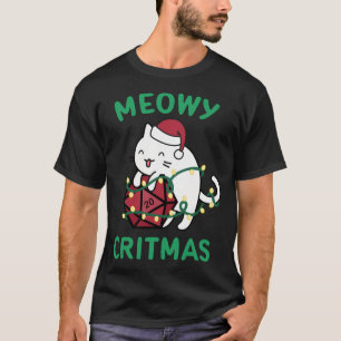 Meowy Critmas Dnd jul Cat T Shirt