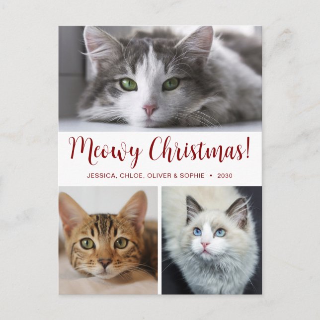 Meowy jul 3 Foto Helg Vykort (Framsida)