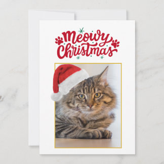 Meowy jul anpassad foto semester julkort