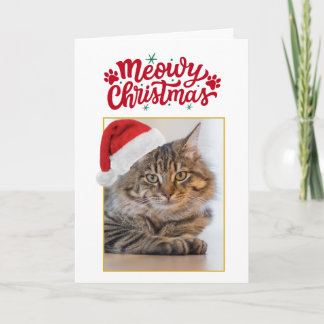 Meowy jul anpassad foto vikt julkort helgkort