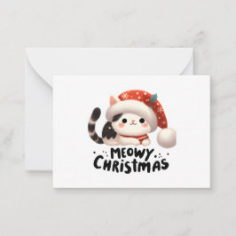 Meowy jul anteckningskort