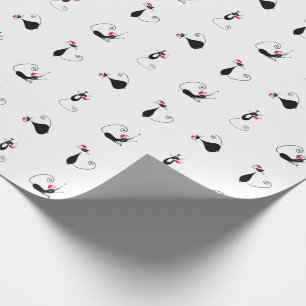 Meowy jul - Capped kattungejulpapper Presentpapper