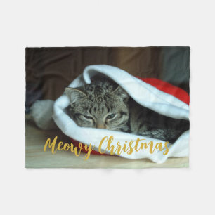 Meowy jul Cat Fleecefilt