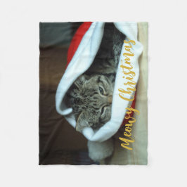 Meowy jul Cat Fleecefilt