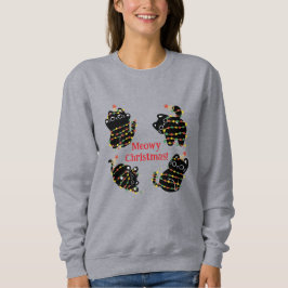 Meowy Jul Cat Hoodie - Finny Helgdag Cats T Shirt