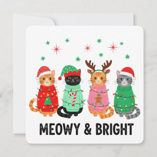 Meowy jul Cat Inbjudningar