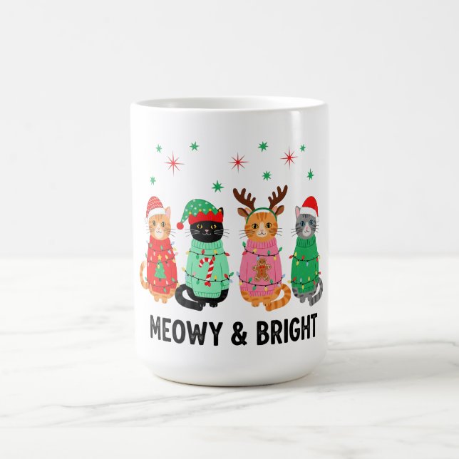 Meowy jul Cat Kaffemugg (Center)