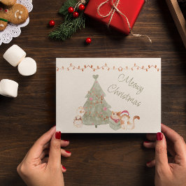 Meowy jul Cat Lover Personlig Helgkort