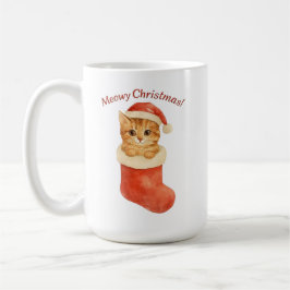 Meowy jul Cat Mugg - Helgdag Gift