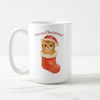 Meowy jul Cat Mugg - Helgdag Gift