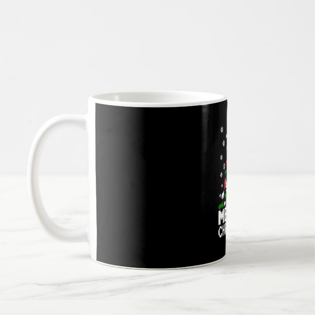 Meowy jul Cat Träd Ugly Kaffemugg (Vänster)