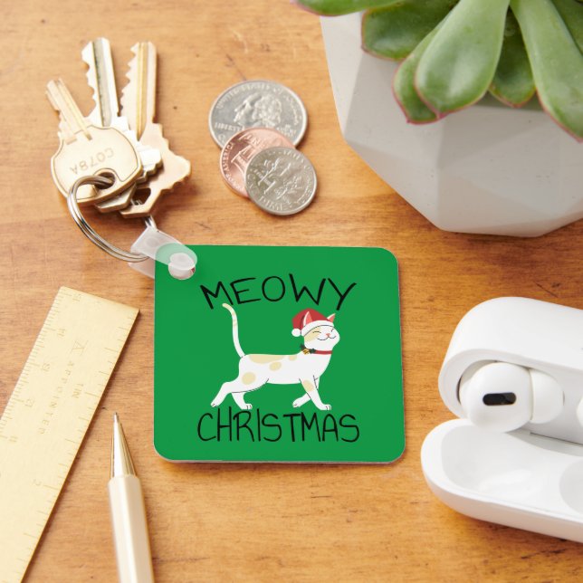 Meowy-jul - fin jul nyckelring (Skrivbord)