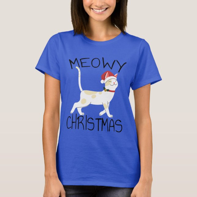 Meowy-jul - fin jul t shirt (Framsida)