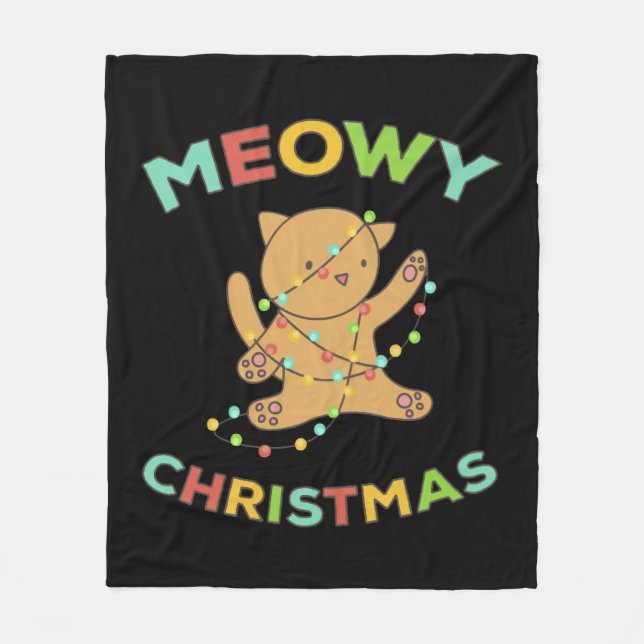 Meowy jul fleecefilt (Framsidan)