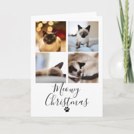 Meowy jul fotokollage katt julkort inbjudan