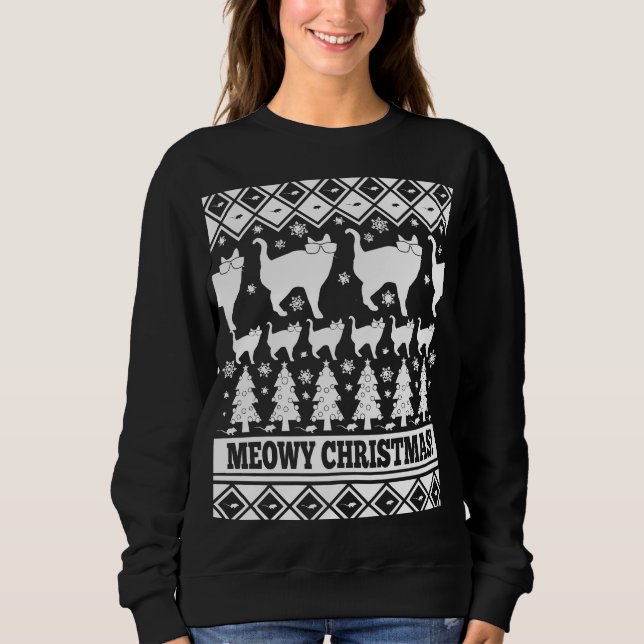 Meowy jul - ful julTshirt Tee Shirt (Framsida)