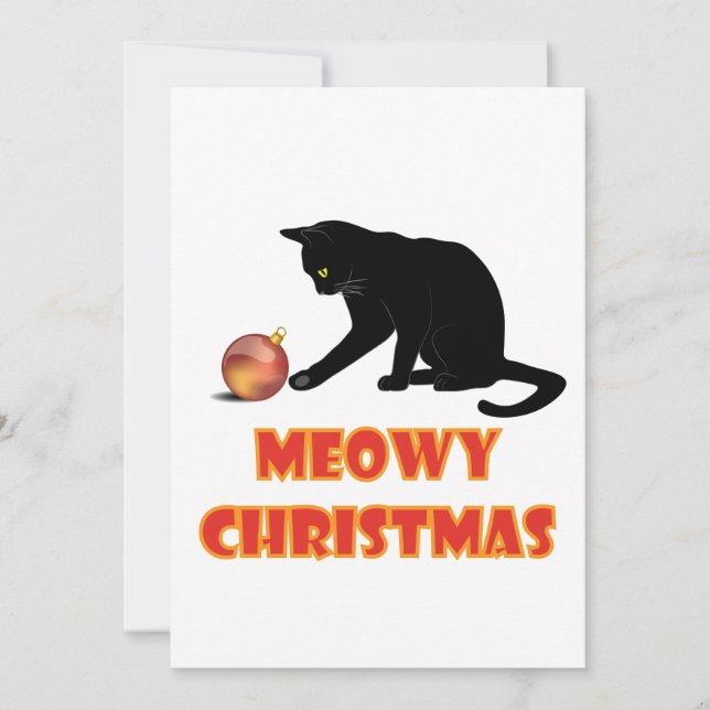 Meowy jul Funny Cat (Framsida)