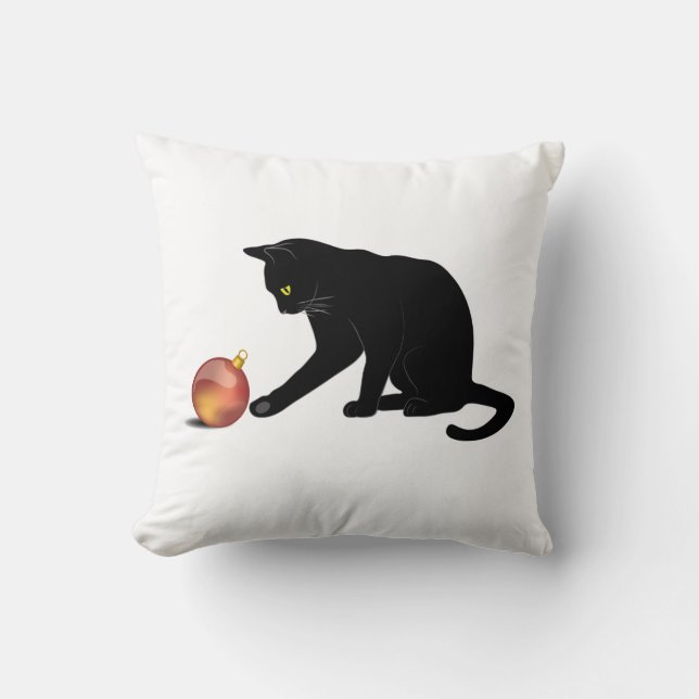 Meowy jul Funny Cat Kudde (Framsida)