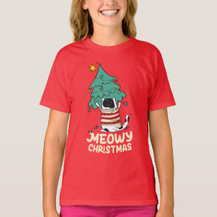Meowy jul Funny Cat Lover T Shirt