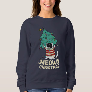 Meowy jul Funny Cat Lover T Shirt