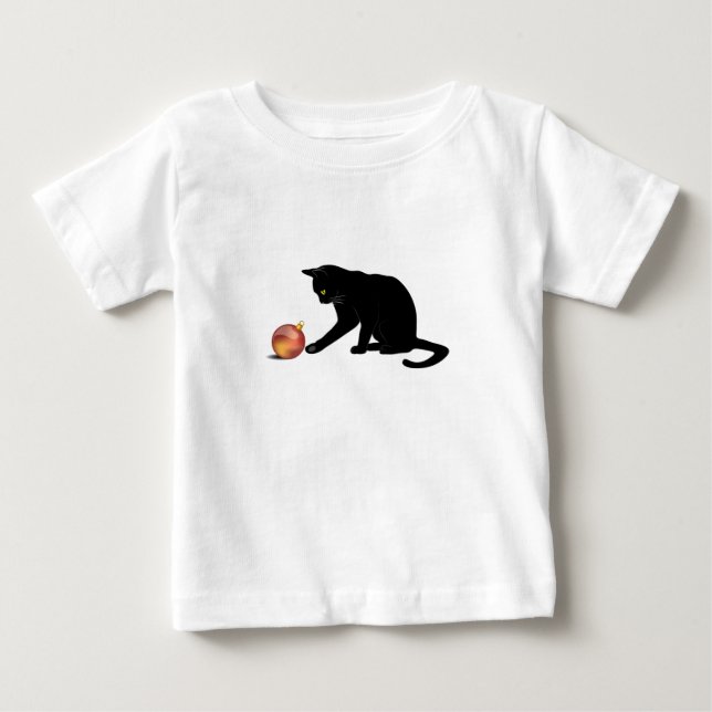 Meowy jul Funny Cat T Shirt (Framsida)