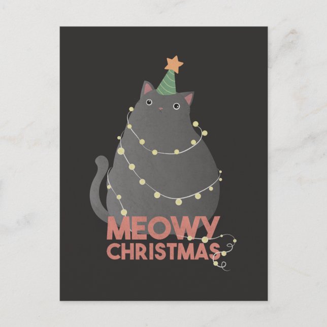 Meowy jul helg vykort (Framsida)