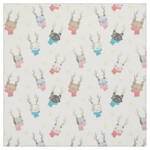 "Meowy jul"-Helgdag i Antlers Mönster Tyg