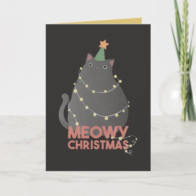 Meowy jul helgkort (Framsida)