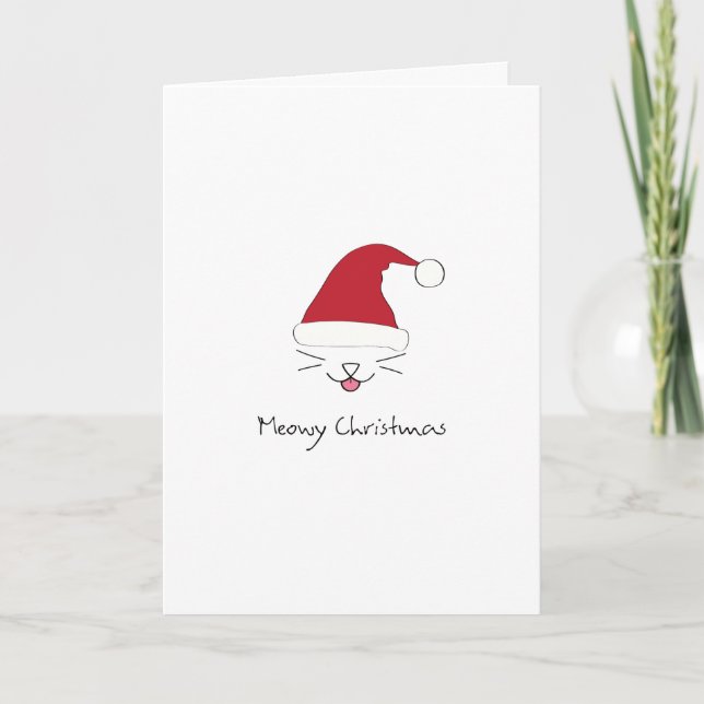 Meowy jul helgkort (Framsida)