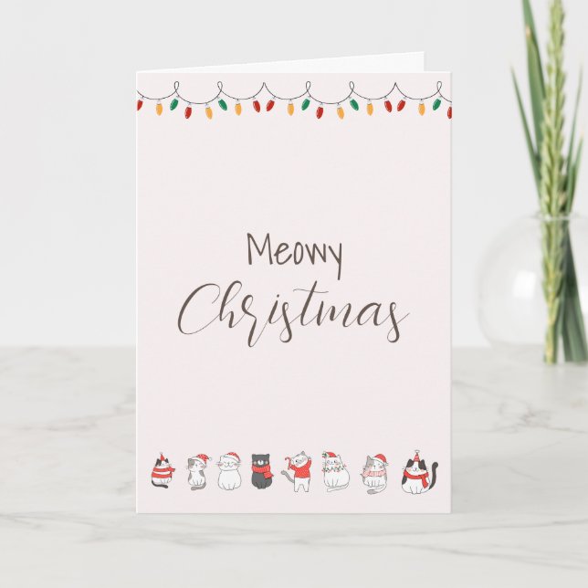 Meowy jul helgkort (Framsida)